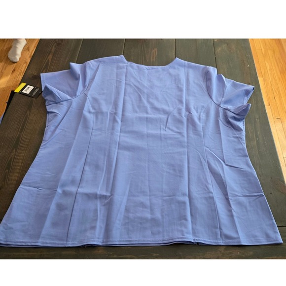 Dickies Xtreme Stretch Scrub Top Women 4XL Blue V-Neck New With Tags - Picture 2 of 7